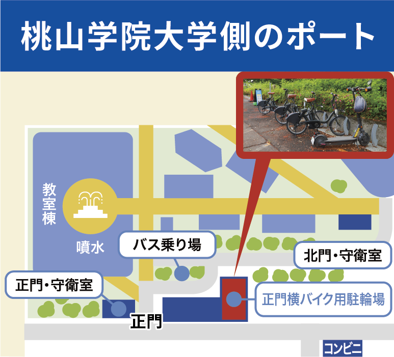 桃山学院大学のサイクルシェア